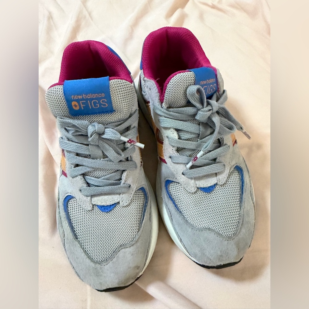 Figs New Balance Gray and Blue Sneakers